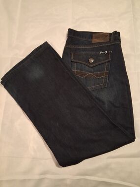 Seven7 Bootcut Jeans Mens 40x32 Dark Wash Stretch Denim CLEAN 🔥 FAST SHIP DEAL